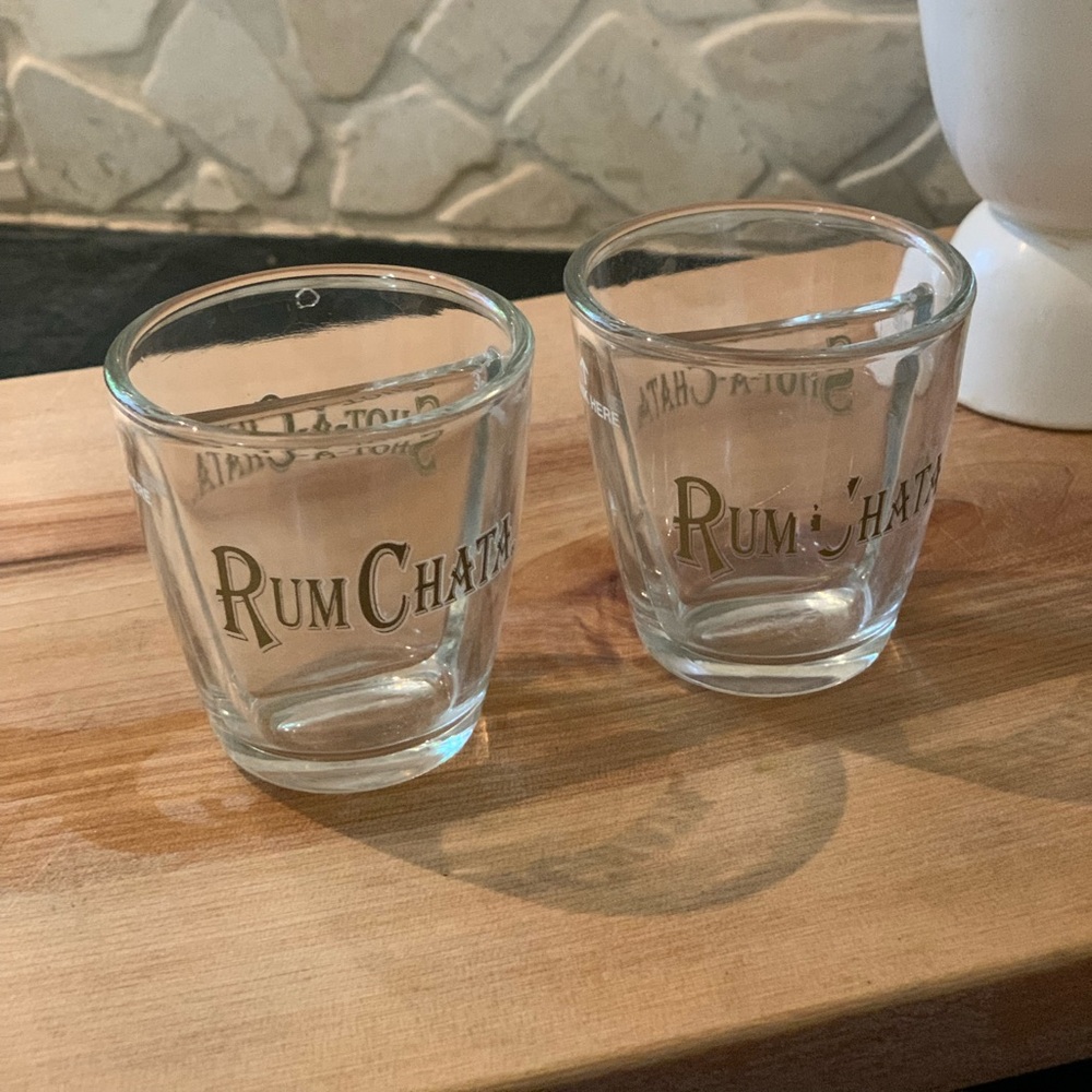 RUM CHATA | Set of 2 | “Shot-a-Chata” Divided Shot Glasses